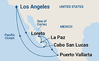 10-Day Baja Peninsula & Sea of Cortez Itinerary Map